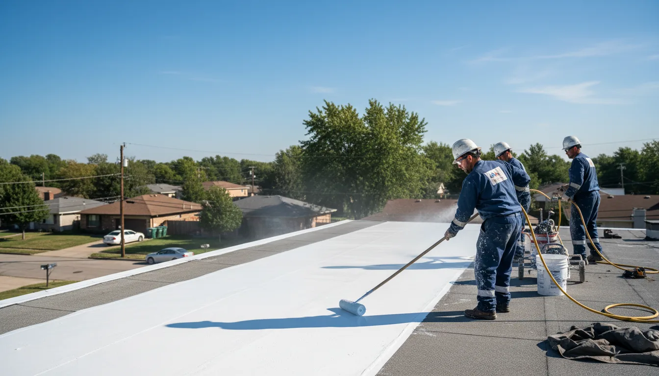 Commercial roof coating in Schnecksville, PA near me